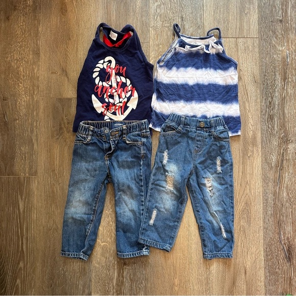 2T, 4T OLD NAVY JEANS LITTLE GIRLS JEANS, PANTS, SHIRT AND JEANS FOR GIRLS - Picture 2 of 9